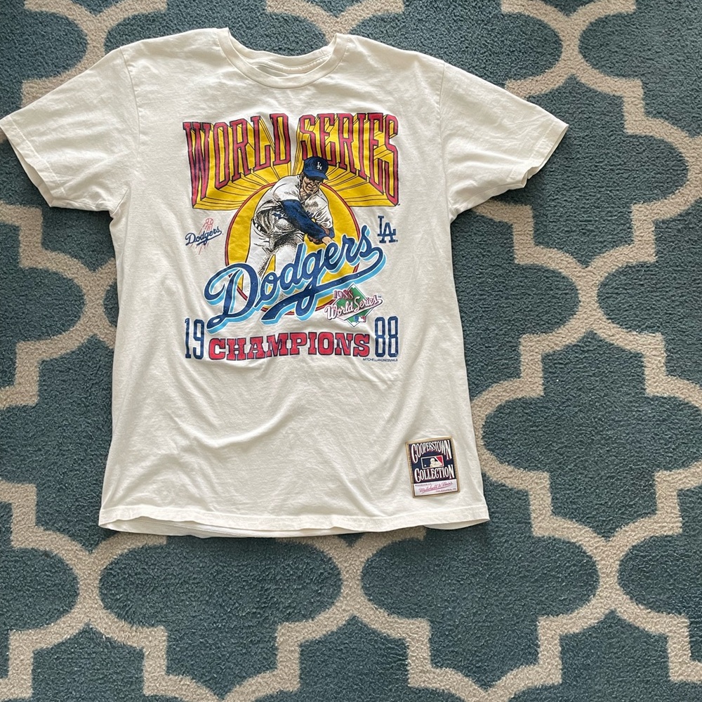 Mitchell and Ness Dodgers Championship Shirt